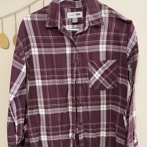 Old Navy Maroon Flannel